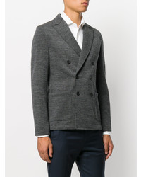 Мужской темно-серый двубортный пиджак от T Jacket
