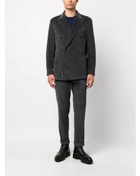 Мужской темно-серый двубортный пиджак от Drumohr