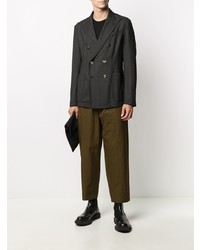 Мужской темно-серый двубортный пиджак от Barena