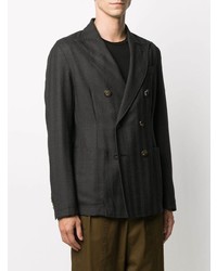 Мужской темно-серый двубортный пиджак от Barena