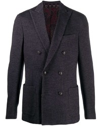 Мужской темно-серый двубортный пиджак от Etro
