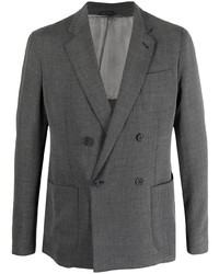 Мужской темно-серый двубортный пиджак от Giorgio Armani