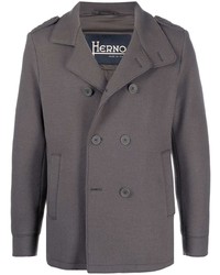 Мужской темно-серый двубортный пиджак от Herno