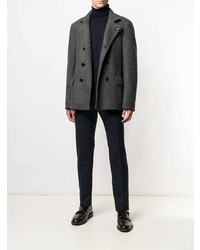 Мужской темно-серый двубортный пиджак от Fay