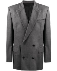 Мужской темно-серый двубортный пиджак от Juun.J