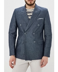 Мужской темно-серый двубортный пиджак от Laconi