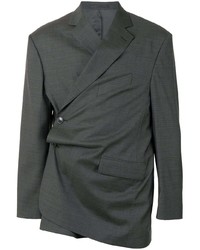 Мужской темно-серый двубортный пиджак от Martine Rose