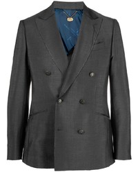 Мужской темно-серый двубортный пиджак от Maurizio Miri