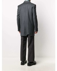 Мужской темно-серый двубортный пиджак от Off-White