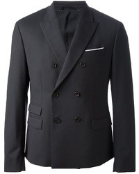 Мужской темно-серый двубортный пиджак от Neil Barrett