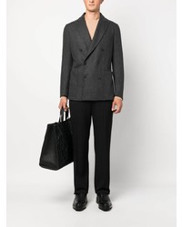 Мужской темно-серый двубортный пиджак от Canali