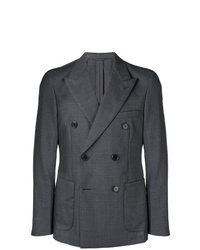Мужской темно-серый двубортный пиджак от Prada