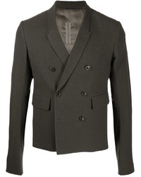 Мужской темно-серый двубортный пиджак от Rick Owens