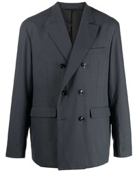 Мужской темно-серый двубортный пиджак от Stussy