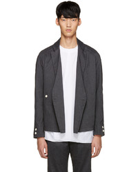 Мужской темно-серый двубортный пиджак от Sunnei