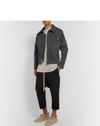 Мужской темно-серый замшевый бомбер от Fear Of God