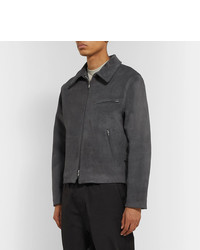 Мужской темно-серый замшевый бомбер от Fear Of God