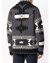 Мужской темно-серый кардиган с отложным воротником от Alanui