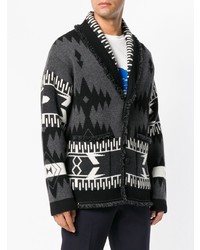 Мужской темно-серый кардиган с отложным воротником от Alanui