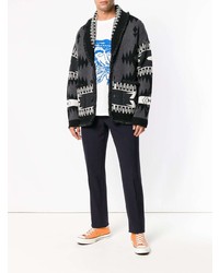 Мужской темно-серый кардиган с отложным воротником от Alanui