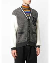 Мужской темно-серый кардиган с принтом от Dolce & Gabbana