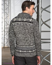 Мужской темно-серый кардиган от DOUBLE BLACK