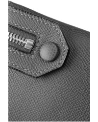 Темно-серый кожаный клатч от Valextra