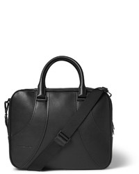 Темно-серый кожаный портфель от Alexander McQueen