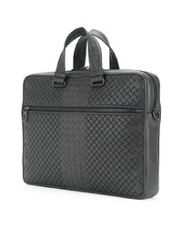 Темно-серый кожаный портфель от Bottega Veneta