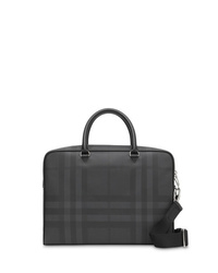 Темно-серый кожаный портфель от Burberry