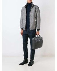 Темно-серый кожаный портфель от Valextra