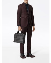 Темно-серый кожаный портфель от Burberry