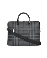 Темно-серый кожаный портфель от Burberry