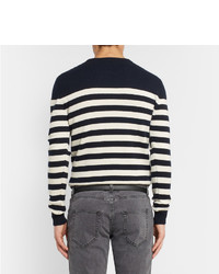 Мужской темно-серый кожаный ремень от Saint Laurent