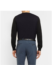 Мужской темно-серый кожаный ремень от Gucci