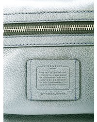 Мужской темно-серый кожаный рюкзак от Coach