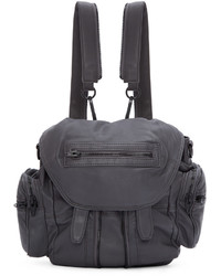 Женский темно-серый кожаный рюкзак от Alexander Wang