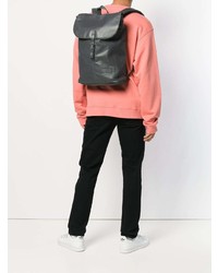 Мужской темно-серый кожаный рюкзак от Eastpak