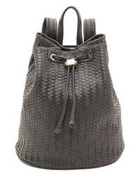 Женский темно-серый кожаный рюкзак от Deux Lux