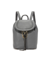 Женский темно-серый кожаный рюкзак от Diane von Furstenberg