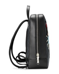 Мужской темно-серый кожаный рюкзак от Gucci