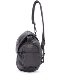 Женский темно-серый кожаный рюкзак от Alexander Wang