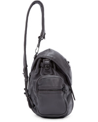 Женский темно-серый кожаный рюкзак от Alexander Wang