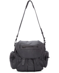 Женский темно-серый кожаный рюкзак от Alexander Wang