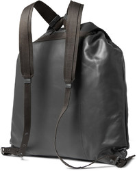 Женский темно-серый кожаный рюкзак от Bottega Veneta