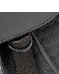 Женский темно-серый кожаный рюкзак от Bottega Veneta