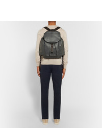 Женский темно-серый кожаный рюкзак от Bottega Veneta