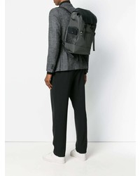 Мужской темно-серый кожаный рюкзак от Bottega Veneta