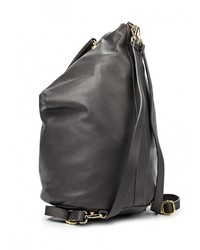 Женский темно-серый кожаный рюкзак от Moronero