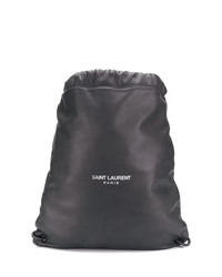 Мужской темно-серый кожаный рюкзак от Saint Laurent